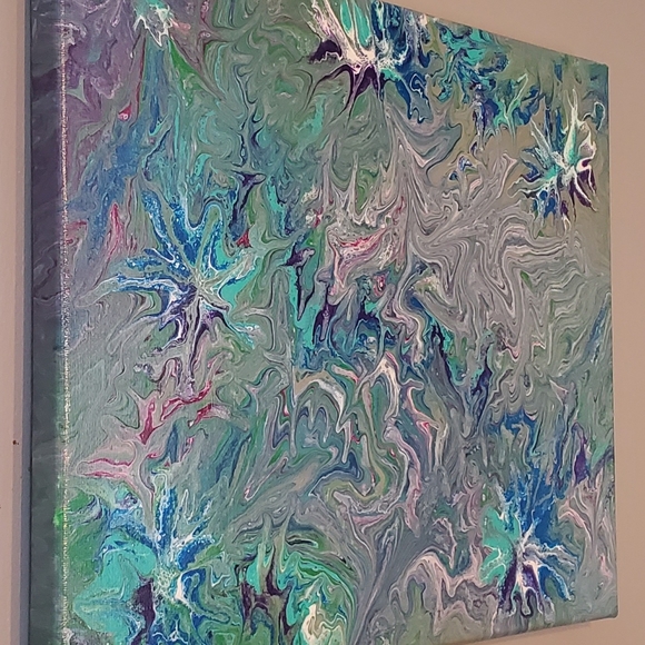 Acrylic Fluid Art on Canvas - Picture 3 of 3